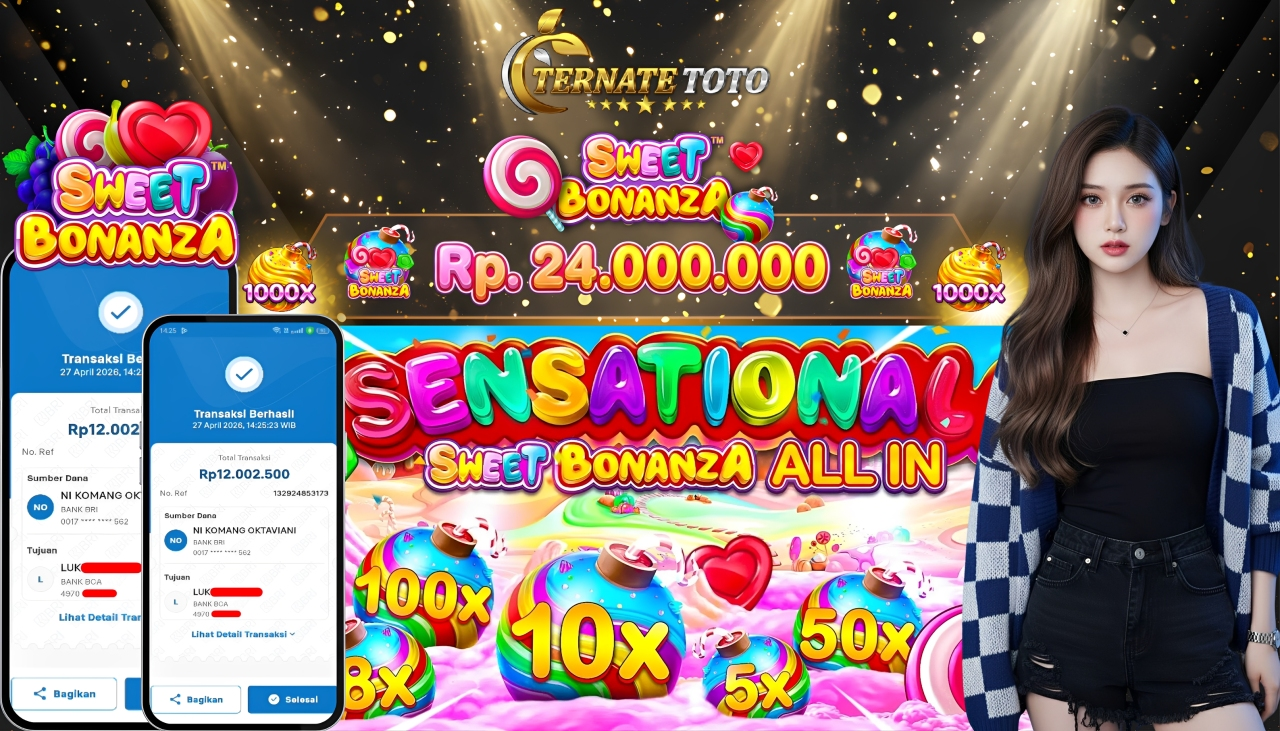 TERNATETOTO - JACKPOT SWEET BONANZA Rp. 24,000,000,-